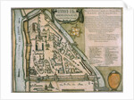 Map of the Moscow Kremlin (Castellum Urbis Moskvae), Russia, 1597 by Willem Blaeu