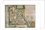 Map of the Moscow Kremlin (Castellum Urbis Moskvae), Russia, 1597 by Willem Blaeu