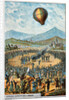 First test flight of a hot air balloon at Annonay, France, 4 June, 1783 (1890s) by Anonymous