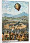 First test flight of a hot air balloon at Annonay, France, 4 June, 1783 (1890s) by Anonymous
