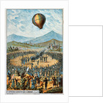 First test flight of a hot air balloon at Annonay, France, 4 June, 1783 (1890s) by Anonymous