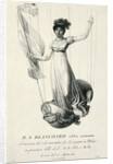Portrait of French balloonist Sophie Blanchard during her flight in Milan, Italy, 1811 by Luigi Rados