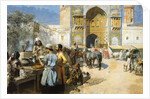 An Open-Air Restaurant, Lahore, c1889. by Edwin Lord Weeks