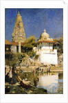 Banganga Tank and Walkeshwar Temple at Bombay, 1890s. by Edwin Lord Weeks