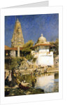 Banganga Tank and Walkeshwar Temple at Bombay, 1890s. by Edwin Lord Weeks