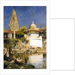 Banganga Tank and Walkeshwar Temple at Bombay, 1890s. by Edwin Lord Weeks