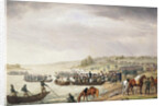 Italian Corps of Eugene de Beauharnais Crossing the Niemen on 30 June 1812, (1815). by Albrecht Adam