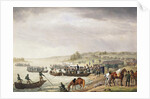 Italian Corps of Eugene de Beauharnais Crossing the Niemen on 30 June 1812, (1815). by Albrecht Adam