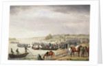 Italian Corps of Eugene de Beauharnais Crossing the Niemen on 30 June 1812, (1815). by Albrecht Adam