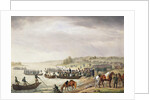 Italian Corps of Eugene de Beauharnais Crossing the Niemen on 30 June 1812, (1815). by Albrecht Adam