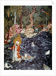 The prophet Elijah rescuing Prince Nur ad-Dahr, 1562-1577. by Mir Sayyid Ali