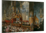 The crowning of Tsarina Maria Alexandrovna of Russia, Moscow, 1856. by Mihály Zichy