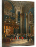 Homage of Cossack officers in the Throne Hall, coronation of Tsar Alexander II, Moscow, 1856. by Georg Wilhelm Timm