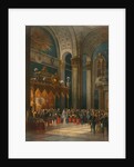 Homage of Cossack officers in the Throne Hall, coronation of Tsar Alexander II, Moscow, 1856. by Georg Wilhelm Timm