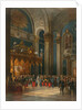 Homage of Cossack officers in the Throne Hall, coronation of Tsar Alexander II, Moscow, 1856. by Georg Wilhelm Timm