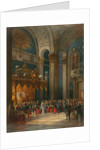 Homage of Cossack officers in the Throne Hall, coronation of Tsar Alexander II, Moscow, 1856. by Georg Wilhelm Timm
