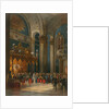Homage of Cossack officers in the Throne Hall, coronation of Tsar Alexander II, Moscow, 1856. by Georg Wilhelm Timm