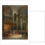 Homage of Cossack officers in the Throne Hall, coronation of Tsar Alexander II, Moscow, 1856. by Georg Wilhelm Timm