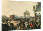 Triumphal entry of their Majesties Alexander II and Maria Alexandrovna into Moscow, 1856. by Mihály Zichy