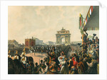 Triumphal entry of their Majesties Alexander II and Maria Alexandrovna into Moscow, 1856. by Mihály Zichy