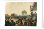 Triumphal entry of their Majesties Alexander II and Maria Alexandrovna into Moscow, 1856. by Mihály Zichy