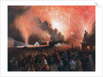 Coronation fireworks in Moscow, 1856. by Pharamond Blanchard