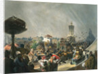 Public festivities following the coronation of Tsar Alexander II, Khodynka Field, Moscow, 1856. by Mihály Zichy