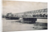 The Borodinsky bridge during the flood of April 1908, Moscow, Russia by Unknown