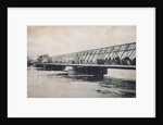 The Borodinsky bridge during the flood of April 1908, Moscow, Russia by Unknown