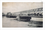 The Borodinsky bridge during the flood of April 1908, Moscow, Russia by Unknown