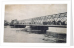 The Borodinsky bridge during the flood of April 1908, Moscow, Russia by Unknown