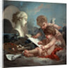 Cupids, allegory of painting, 1760s. by François Boucher