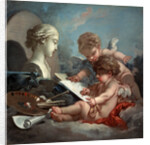 Cupids, allegory of painting, 1760s. by François Boucher