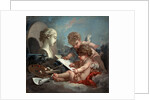 Cupids, allegory of painting, 1760s. by François Boucher