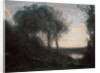 Evening, 1850-1860s. by Jean-Baptiste-Camille Corot