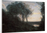 Evening, 1850-1860s. by Jean-Baptiste-Camille Corot