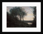Evening, 1850-1860s. by Jean-Baptiste-Camille Corot