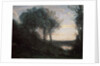 Evening, 1850-1860s. by Jean-Baptiste-Camille Corot