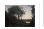 Evening, 1850-1860s. by Jean-Baptiste-Camille Corot