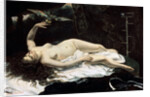 Woman with a Parrot, 1866. by Gustave Courbet