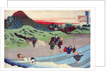 From the series Hundred Poems by One Hundred Poets: Jito Tenno, c1830. by Hokusai