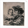 Self-Portrait with Saskia, 1636. by Rembrandt Harmensz van Rijn