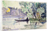Fisherman in a Boat Near a Bank of the Seine, c1900 by Paul Signac