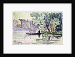 Fisherman in a Boat Near a Bank of the Seine, c1900 by Paul Signac