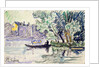 Fisherman in a Boat Near a Bank of the Seine, c1900 by Paul Signac
