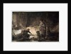 The Kitchen in Rembrandts House, 1650s. by Rembrandt Harmensz van Rijn