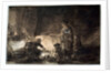 The Kitchen in Rembrandts House, 1650s. by Rembrandt Harmensz van Rijn
