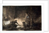 The Kitchen in Rembrandts House, 1650s. by Rembrandt Harmensz van Rijn