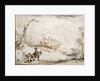 Landscape with a Horseman, 1648-1650. by Rembrandt Harmensz van Rijn