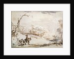 Landscape with a Horseman, 1648-1650. by Rembrandt Harmensz van Rijn